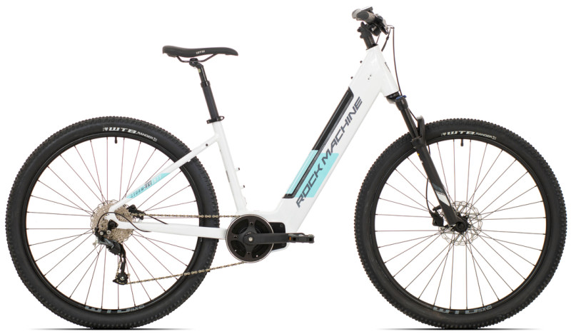 Rock Machine Ebike 29er Storm INT e70-29 lady pearl white-light mint-dark silver M